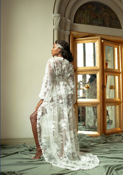 Magnolia Boudoir Lace Robe