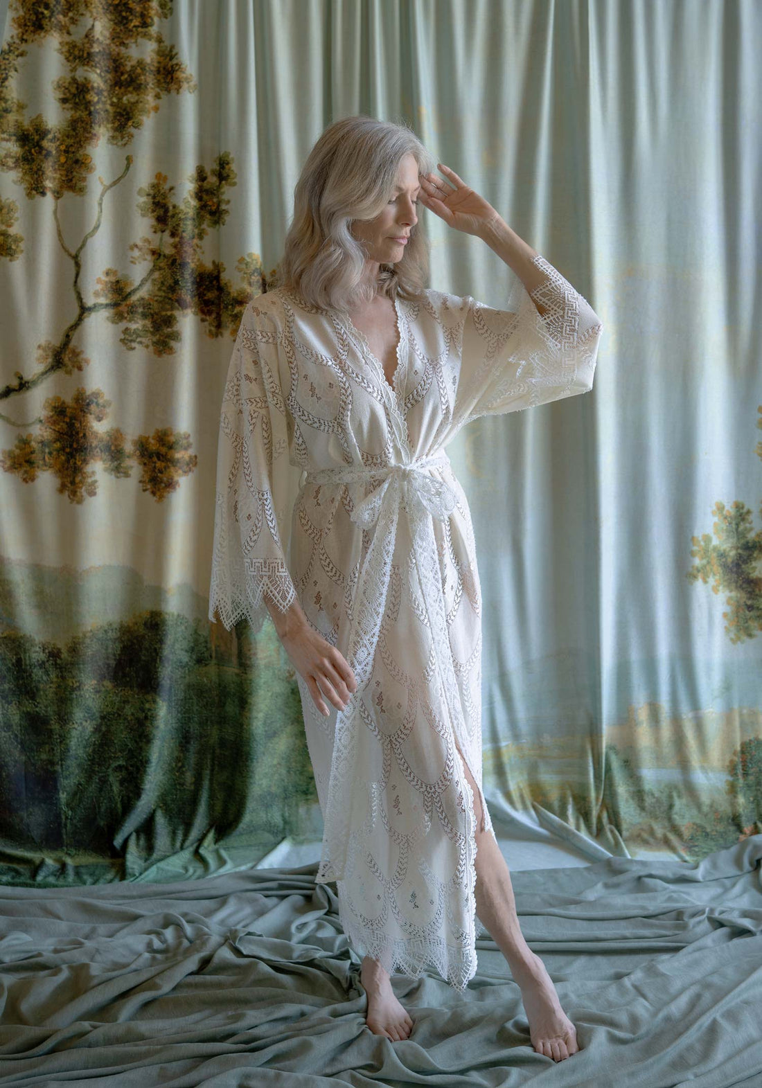 Toscana Boho Lace Kimono Robe