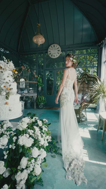 Les Fleurs Wedding Dress Collection by Claire Pettibone Video  