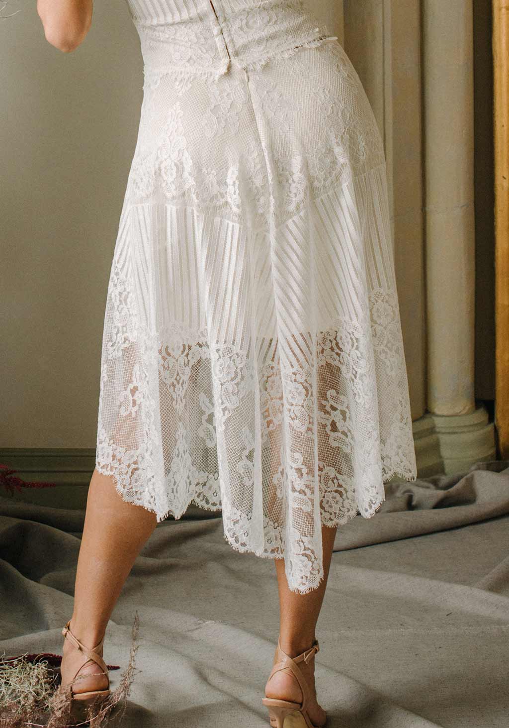 Antoinette Hi-Lo Lace Skirt Last Call