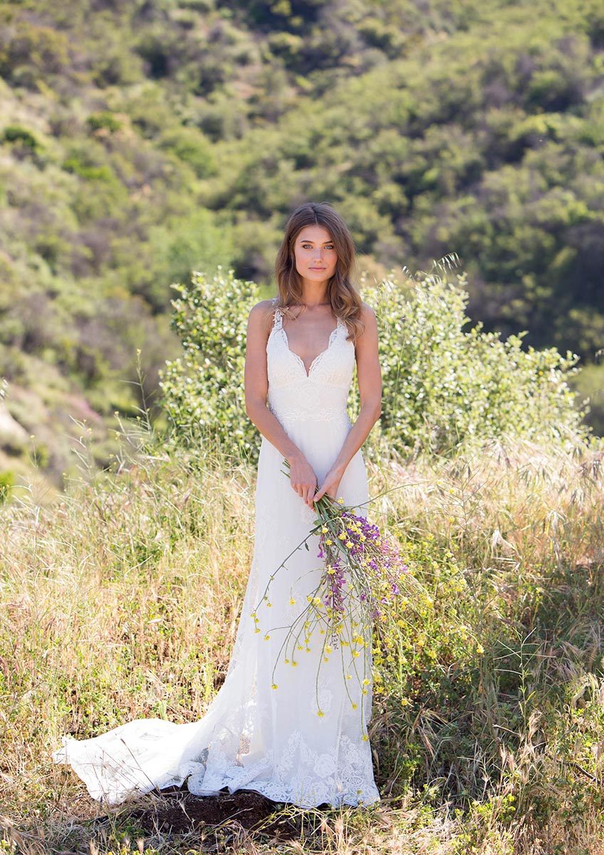 Claire Pettibone Romantique Lace Carmel Gown