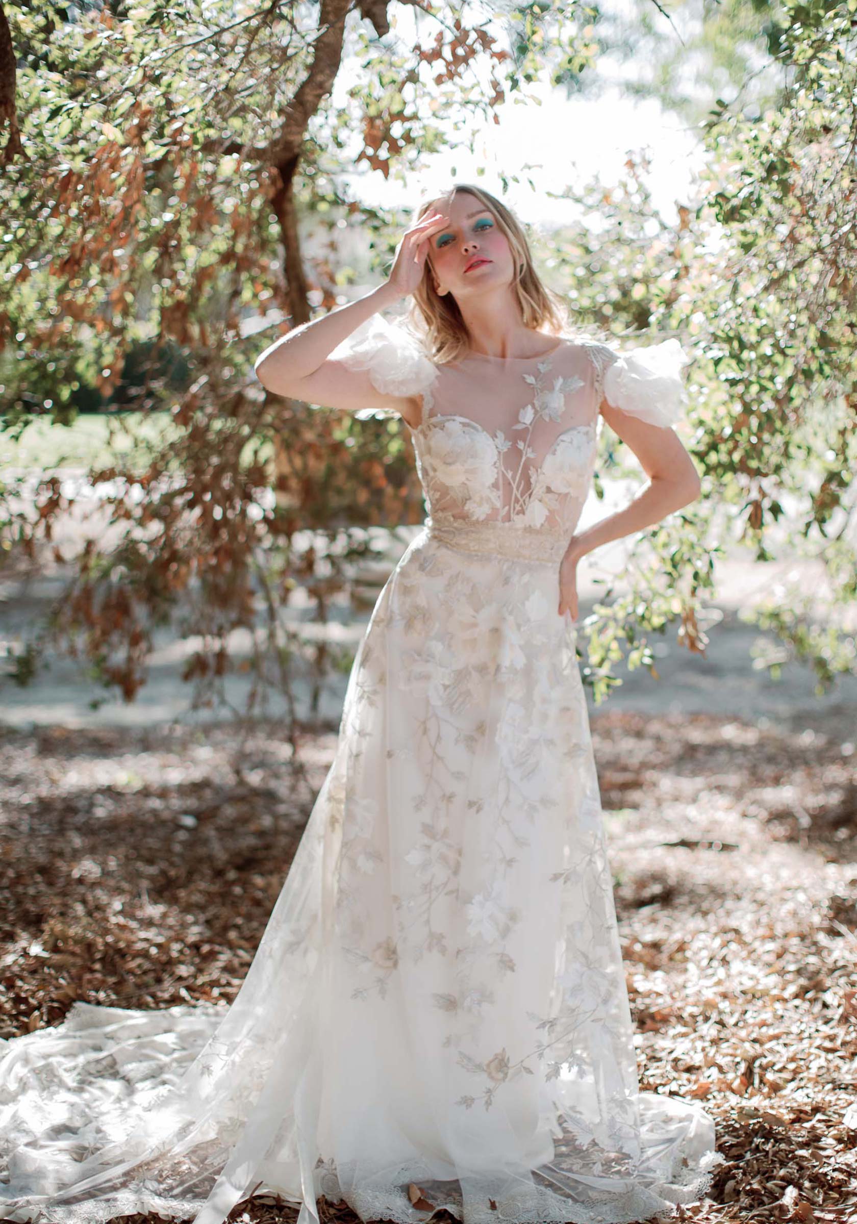 Thistledown Ethereal Bridal Gown with Silk Ribbons Claire Pettibone