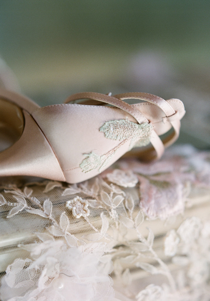 Flora Wedding Shoe Detail for Claire Pettibone for Bella Belle