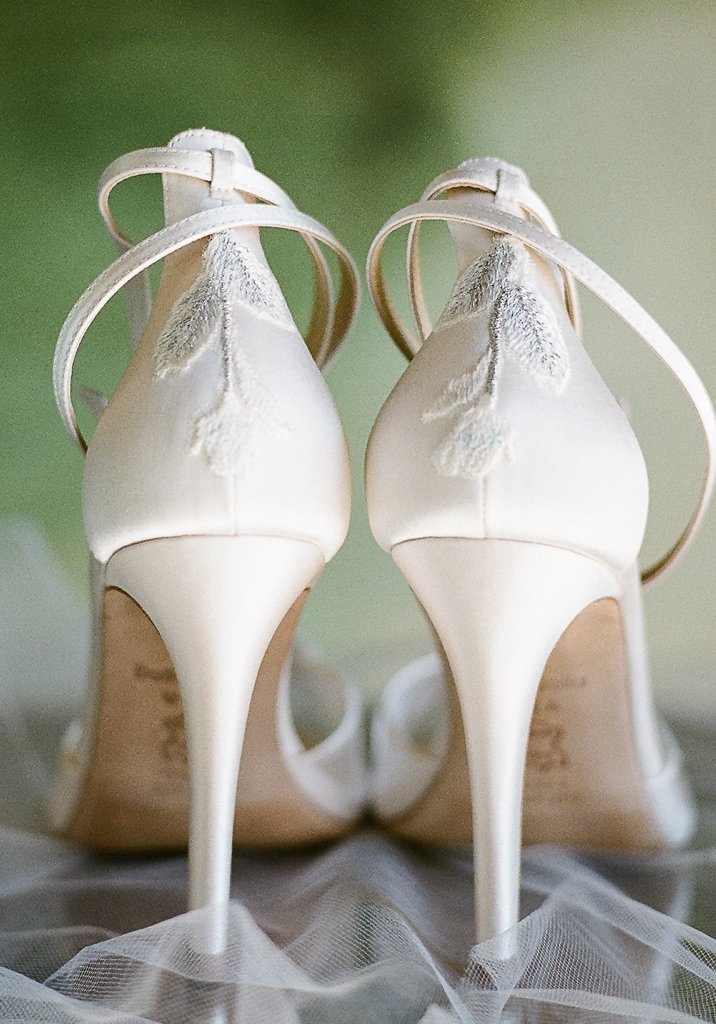 Ivory wedding store shoes for bride