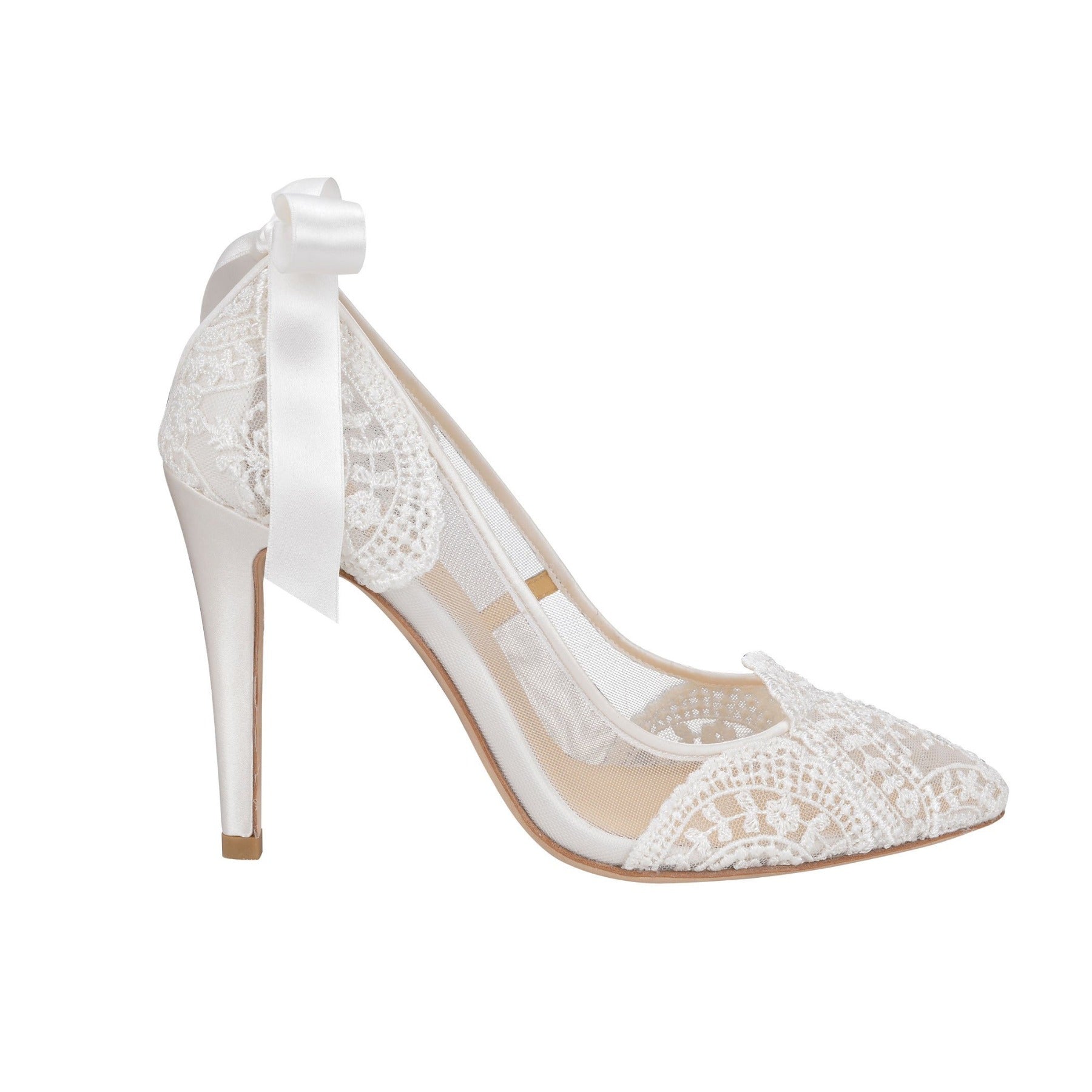 Giselle Embroidered Bridal Shoes | Ivory Lace Wedding Shoes