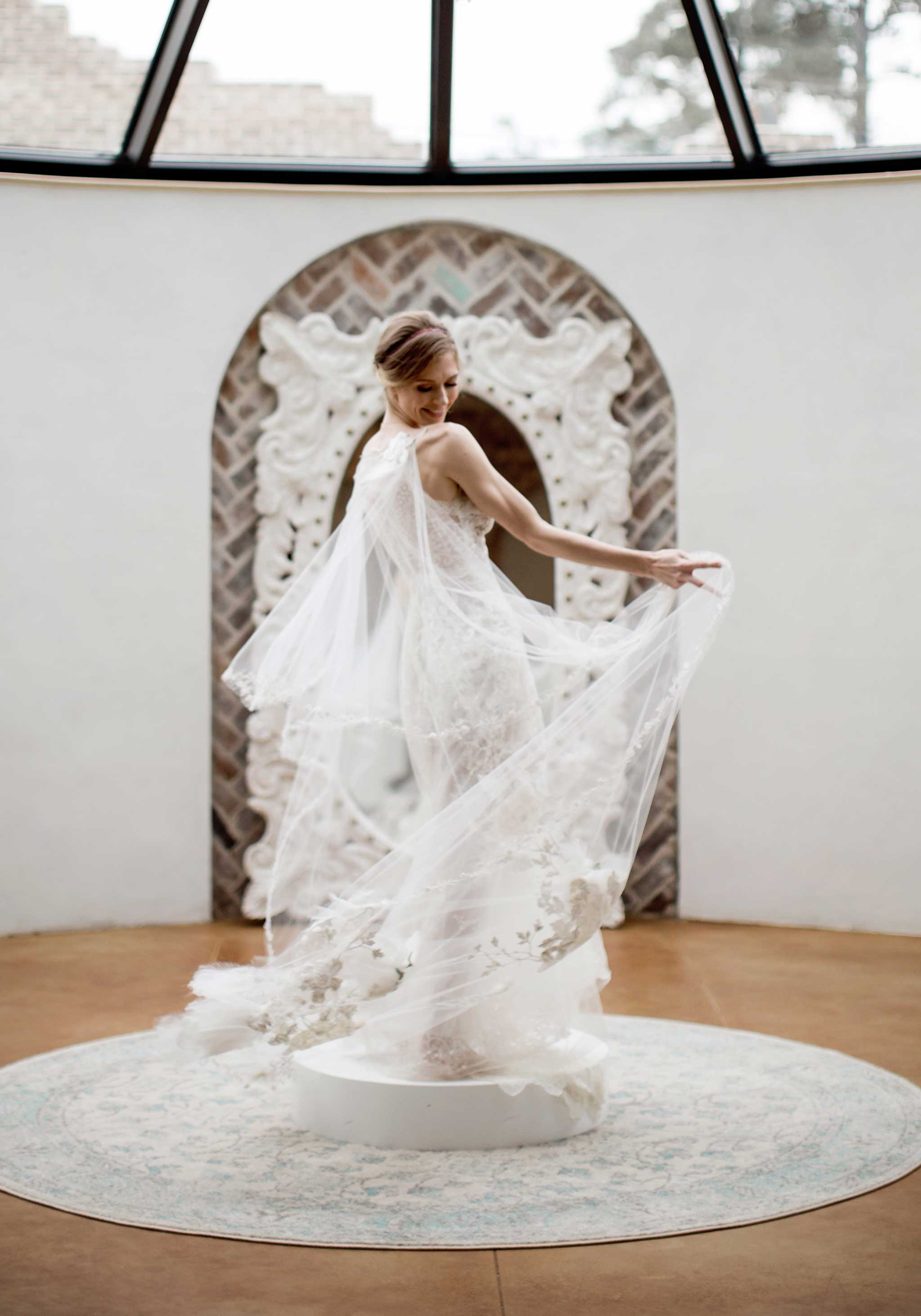Enchanted Moon Ivory Bridal Cape | Bridal Cloak | Claire Pettibone