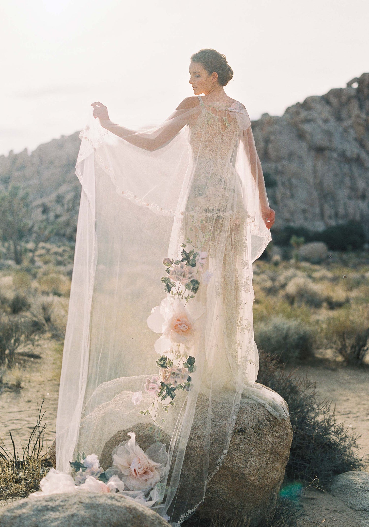 Enchanted Moon Ivory Bridal Cape, Bridal Cloak