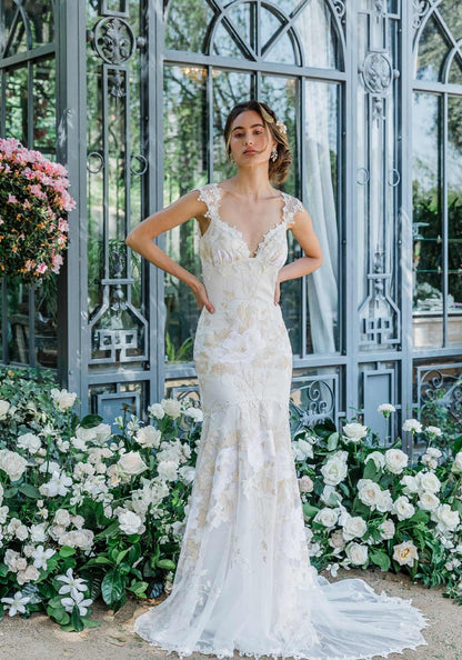Couture Colorful Wedding Dress Hana By Claire Pettibone