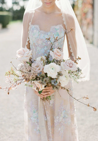 Ophelia Colored Bridal Gown | Champagne Colored Wedding Gown – Claire ...