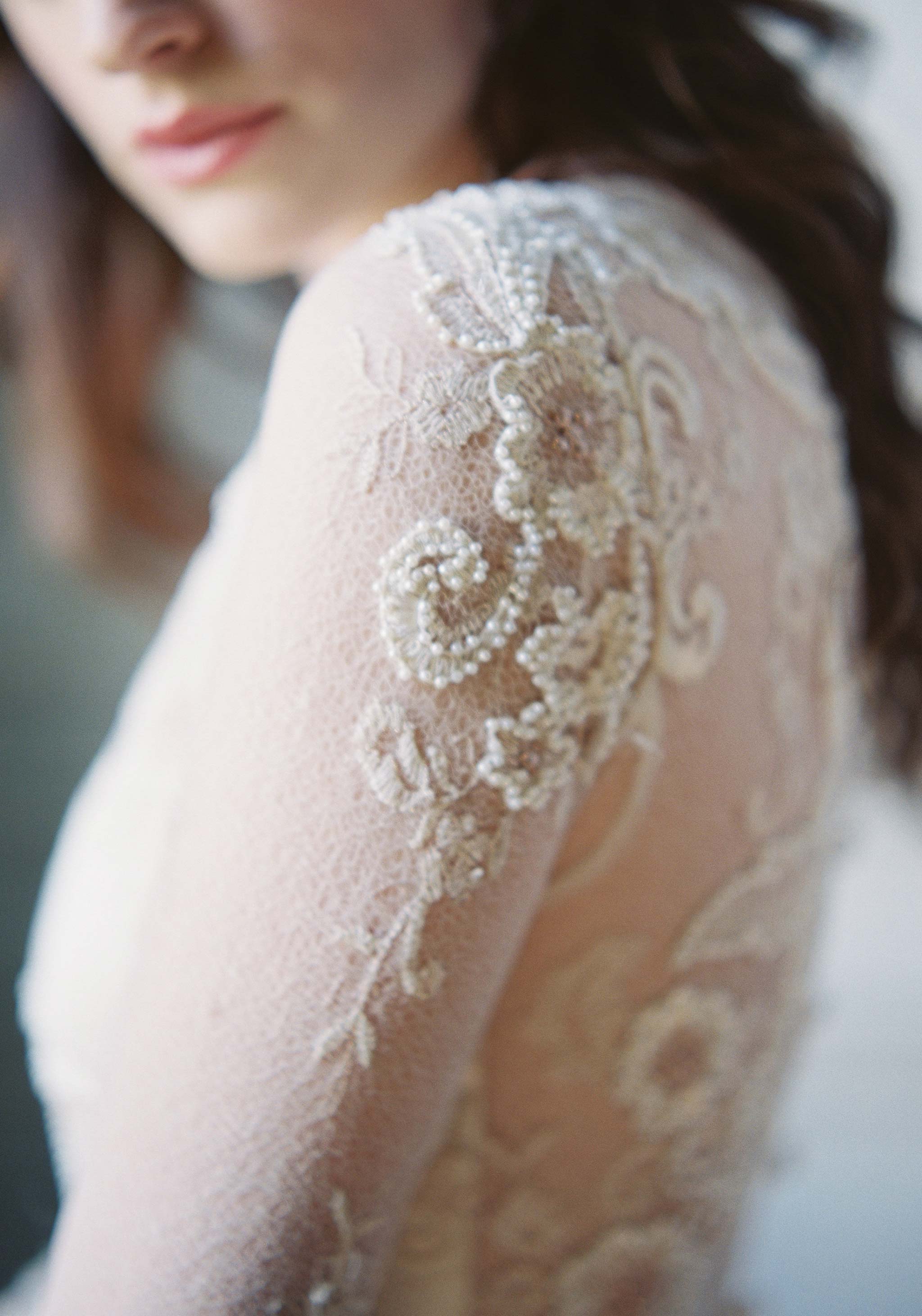 Sleeve detail of the Pearle wedding dress