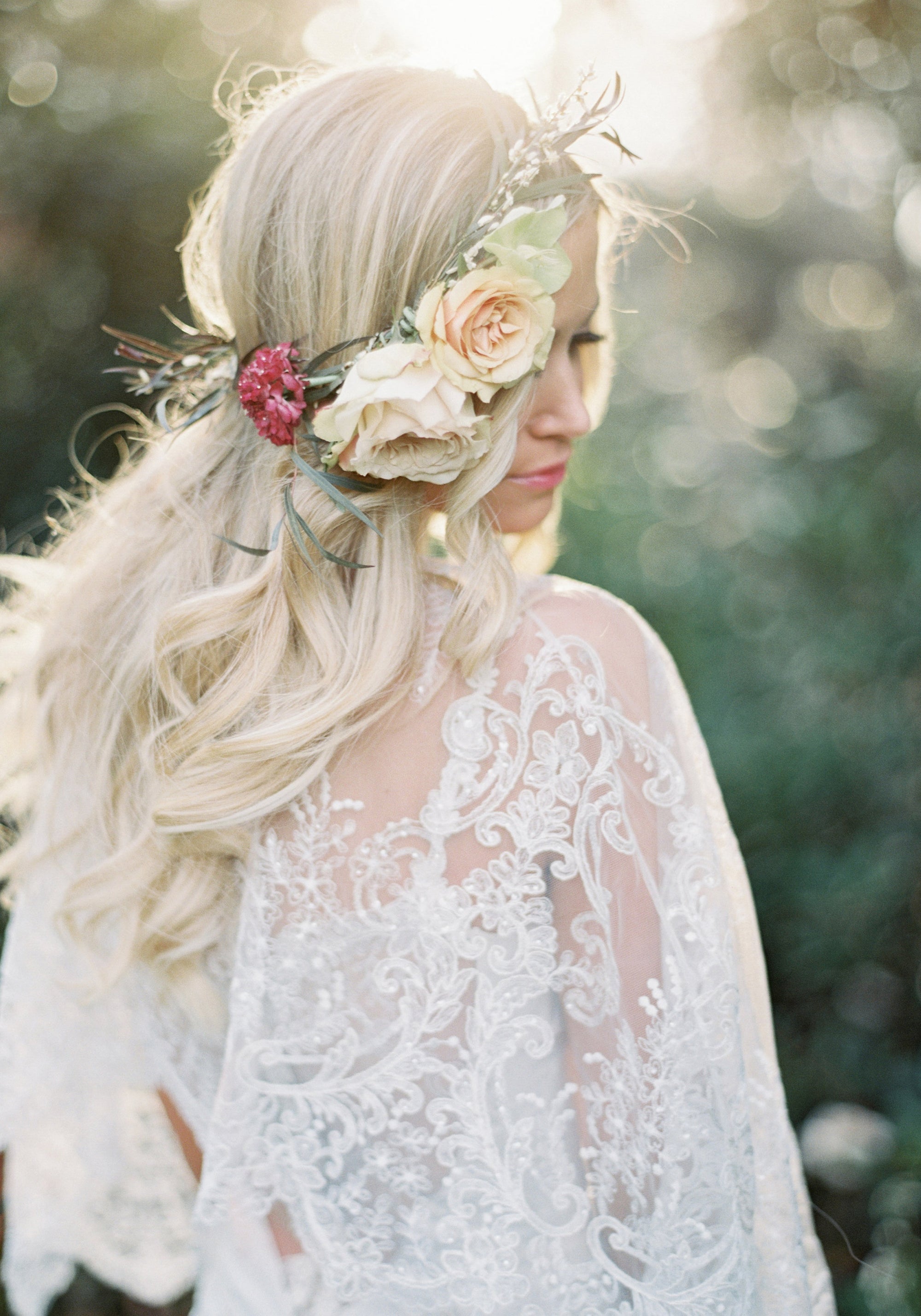 Monica Sheer & Lace Capelet | Wedding Shoulder Cape – Claire Pettibone ...