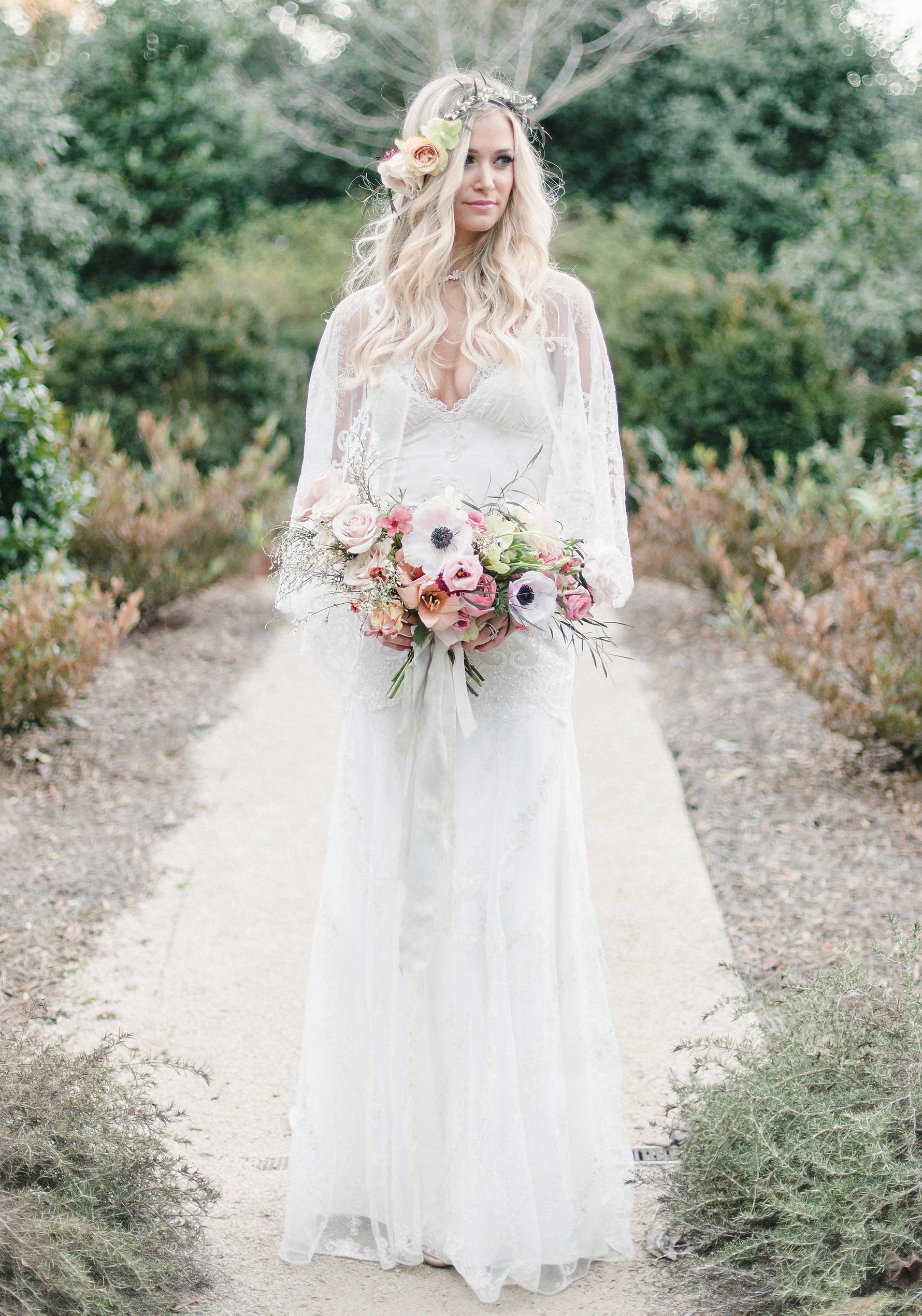 Santa Monica Embroidered Wedding Gown | Claire Pettibone – Claire ...