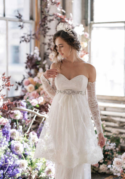 Sévigné strapless lace wedding dress