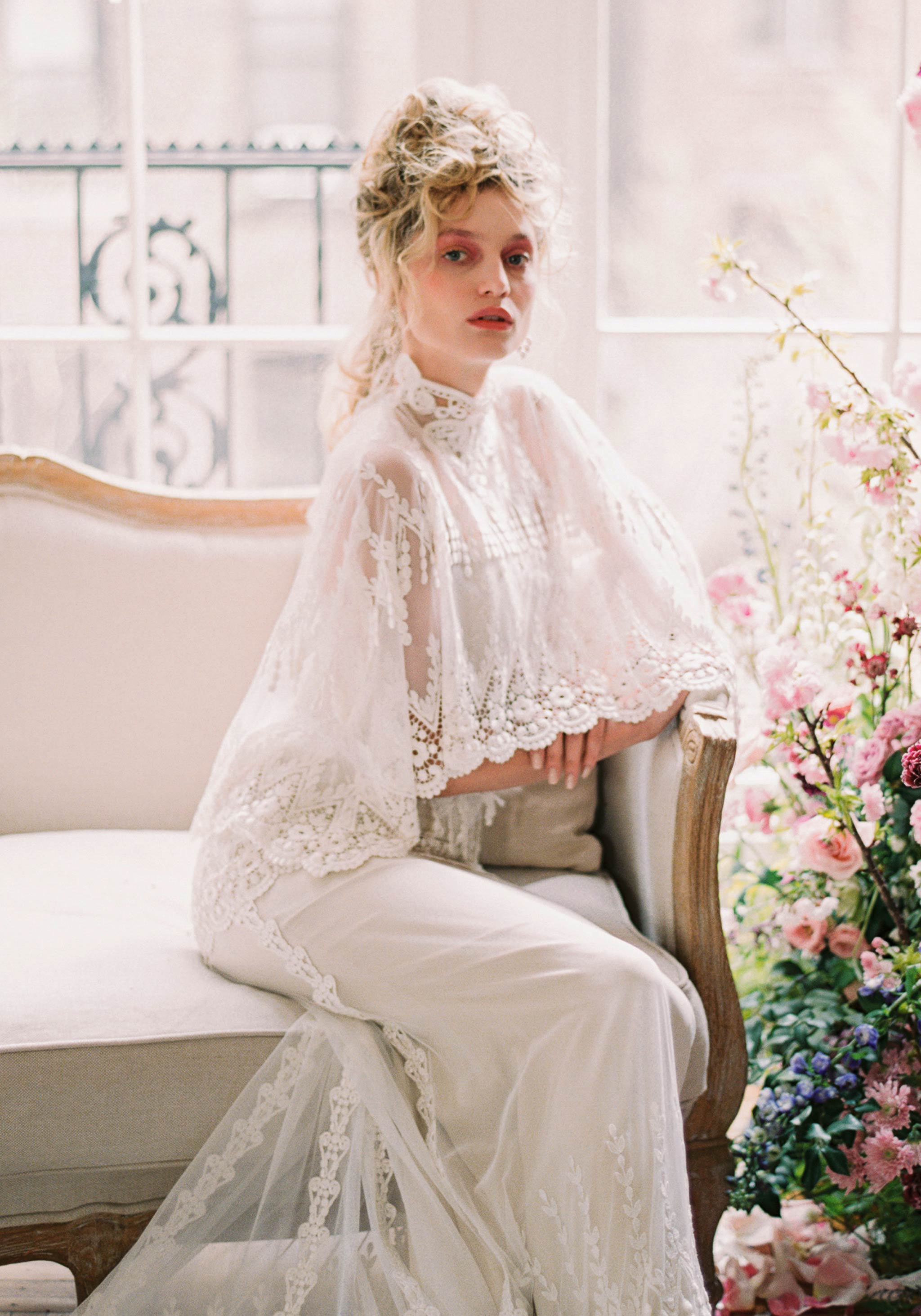 Vicky Bridal Capelet by Claire Pettibone