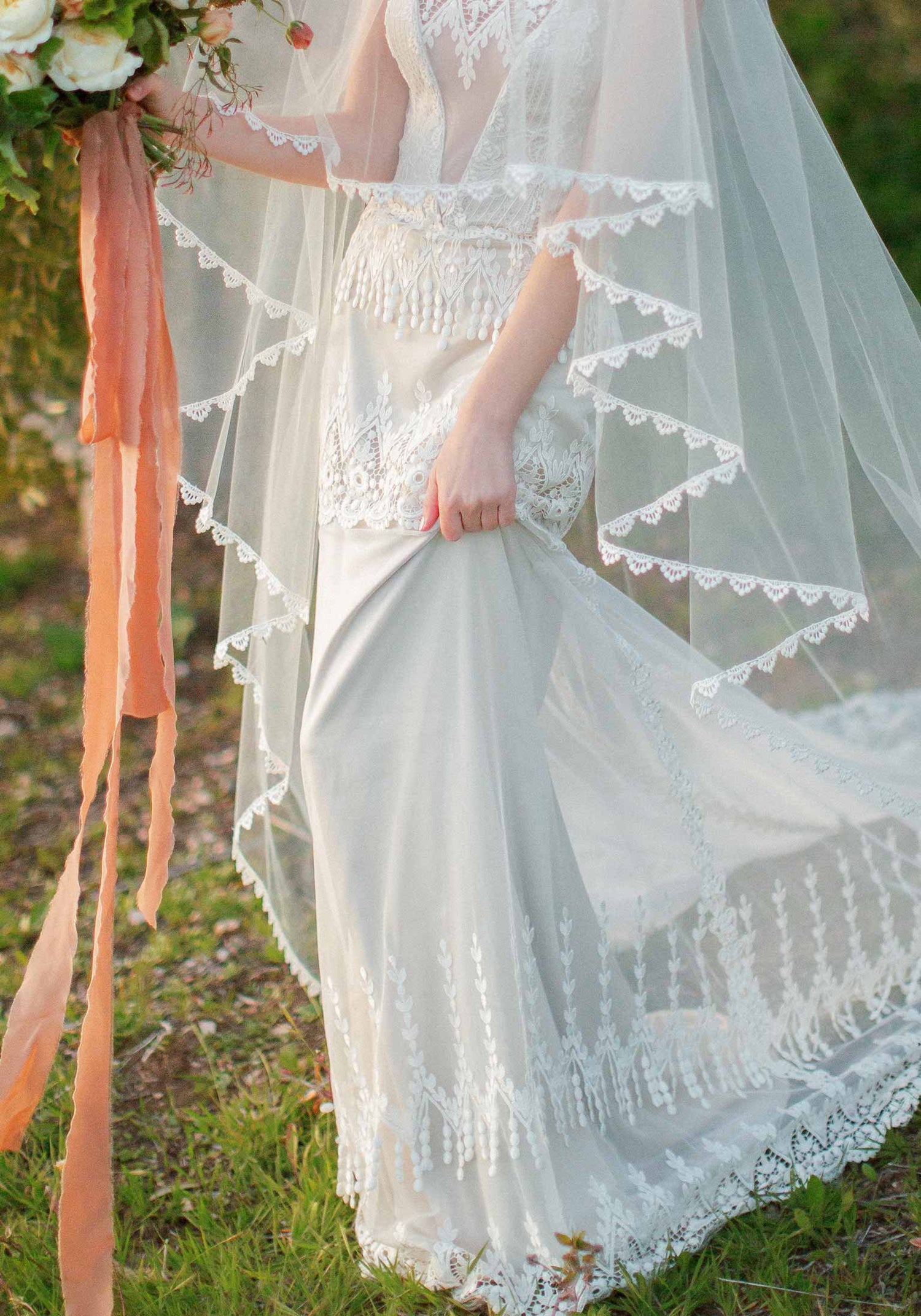 Victoriana Vintage Inspired Corset Bridal Gown with Fit and Flare Body Victoriana Vintage Inspired Corset Bridal Gown with Fit and Flare Body