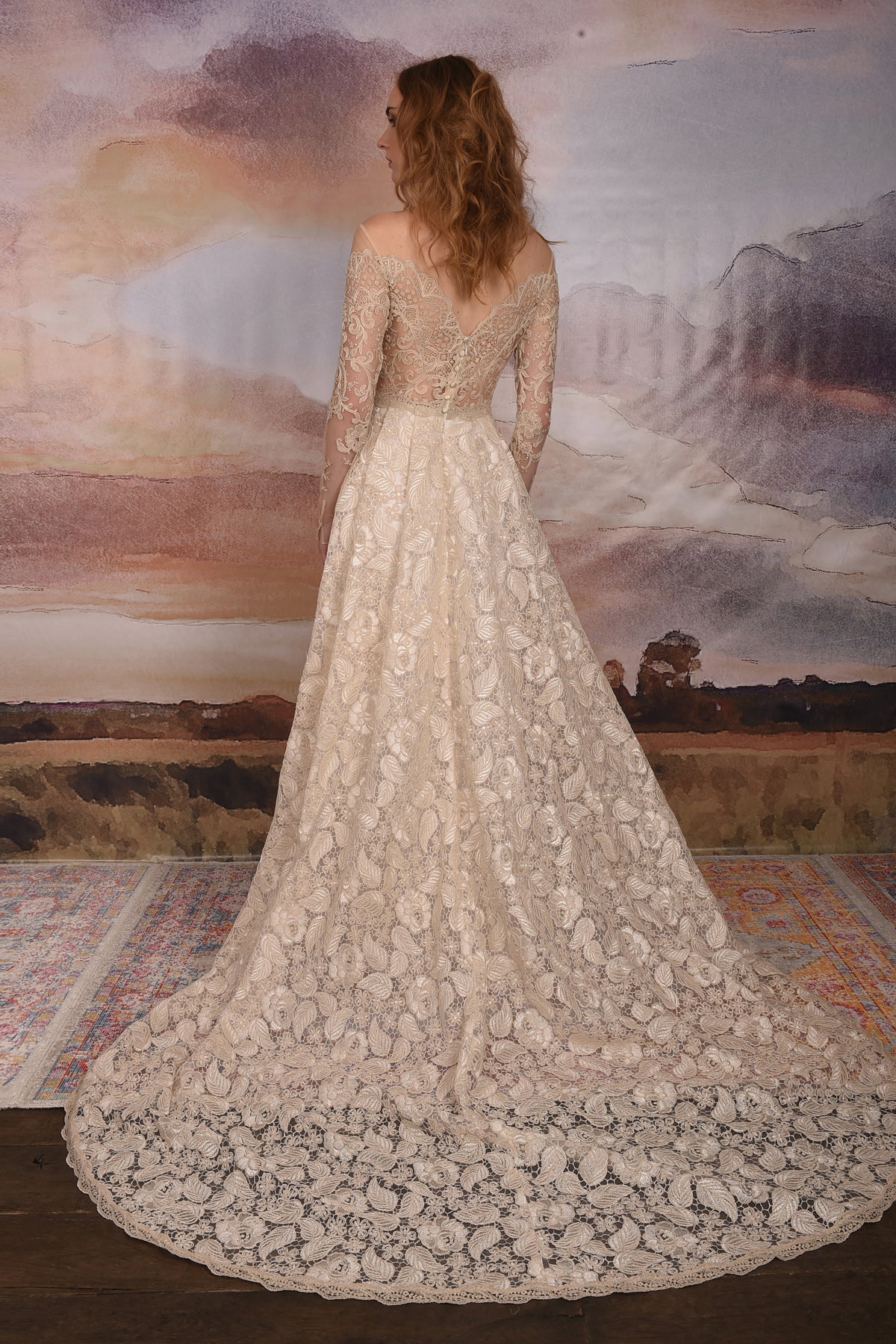 Claire Pettibone Couture Voyage Lace Gown