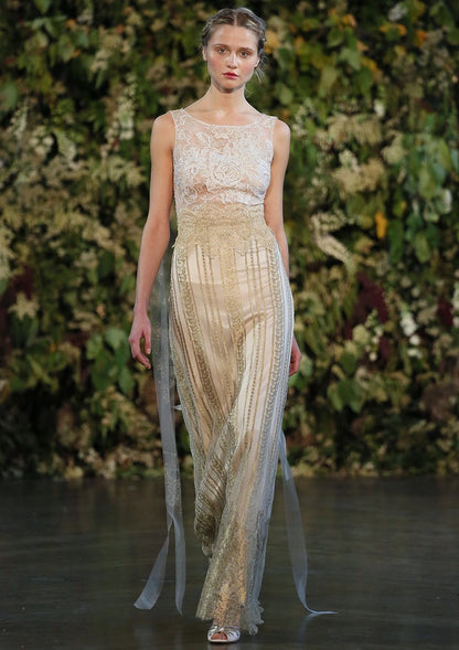 Claire Pettibone Couture Chapelle Wedding Gown