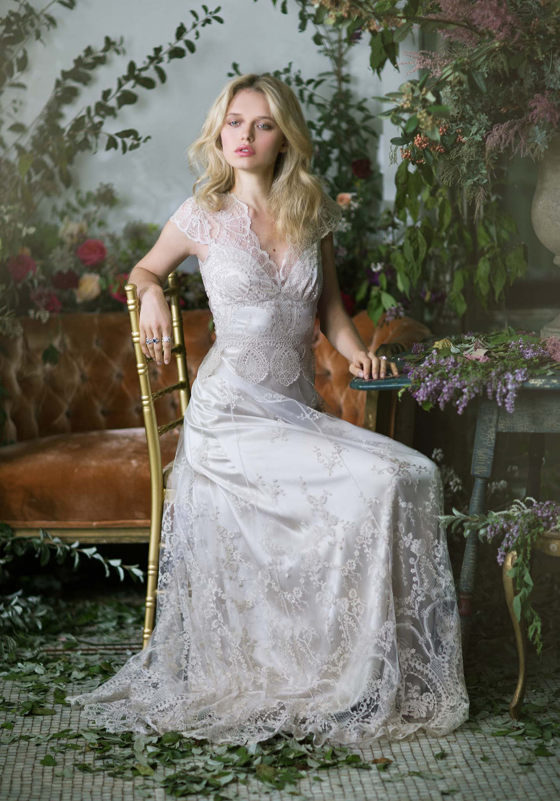 Claire Pettibone Cora Lace Wedding Gown