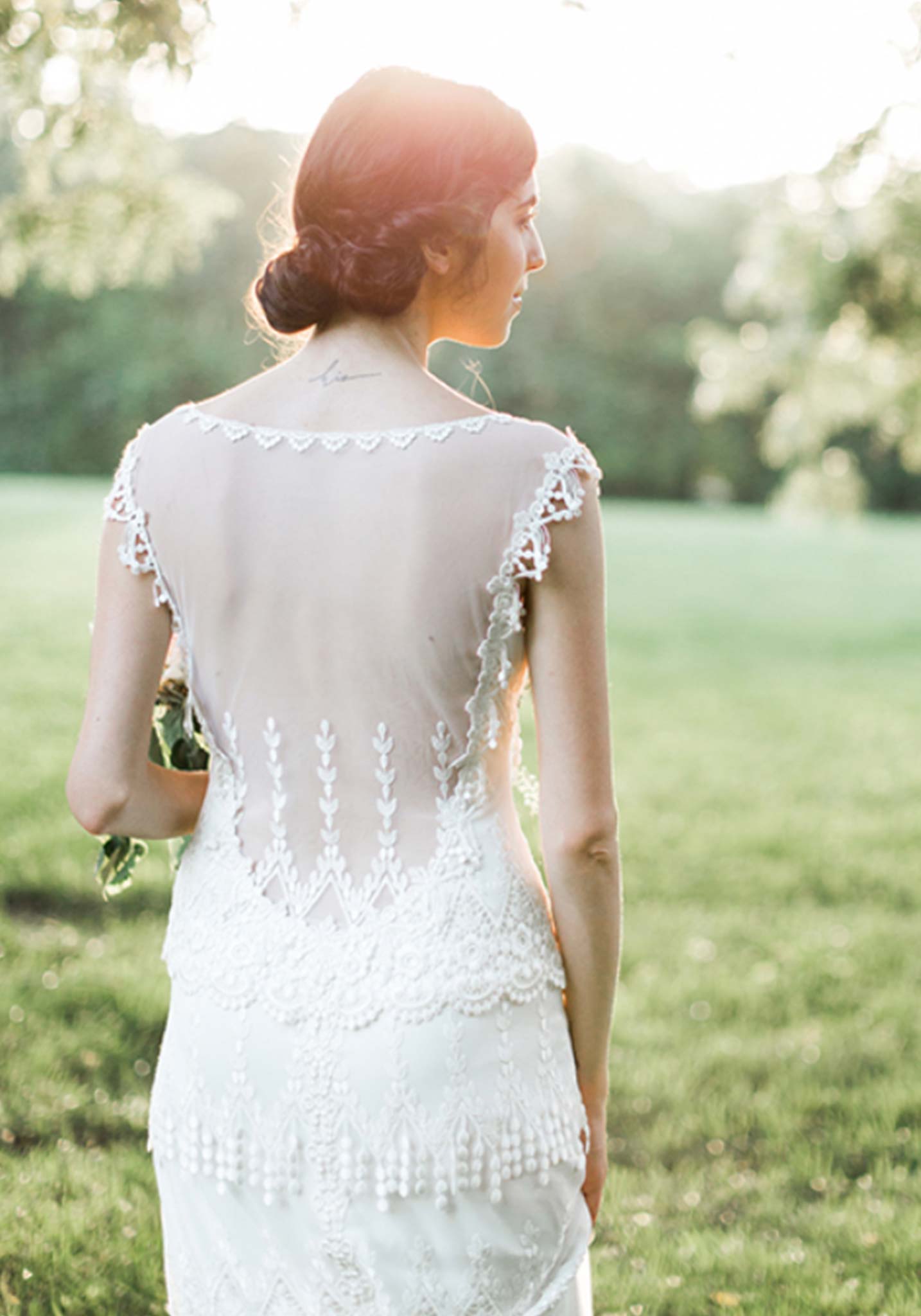 Claire Pettibone Kristene Lace Wedding Gown