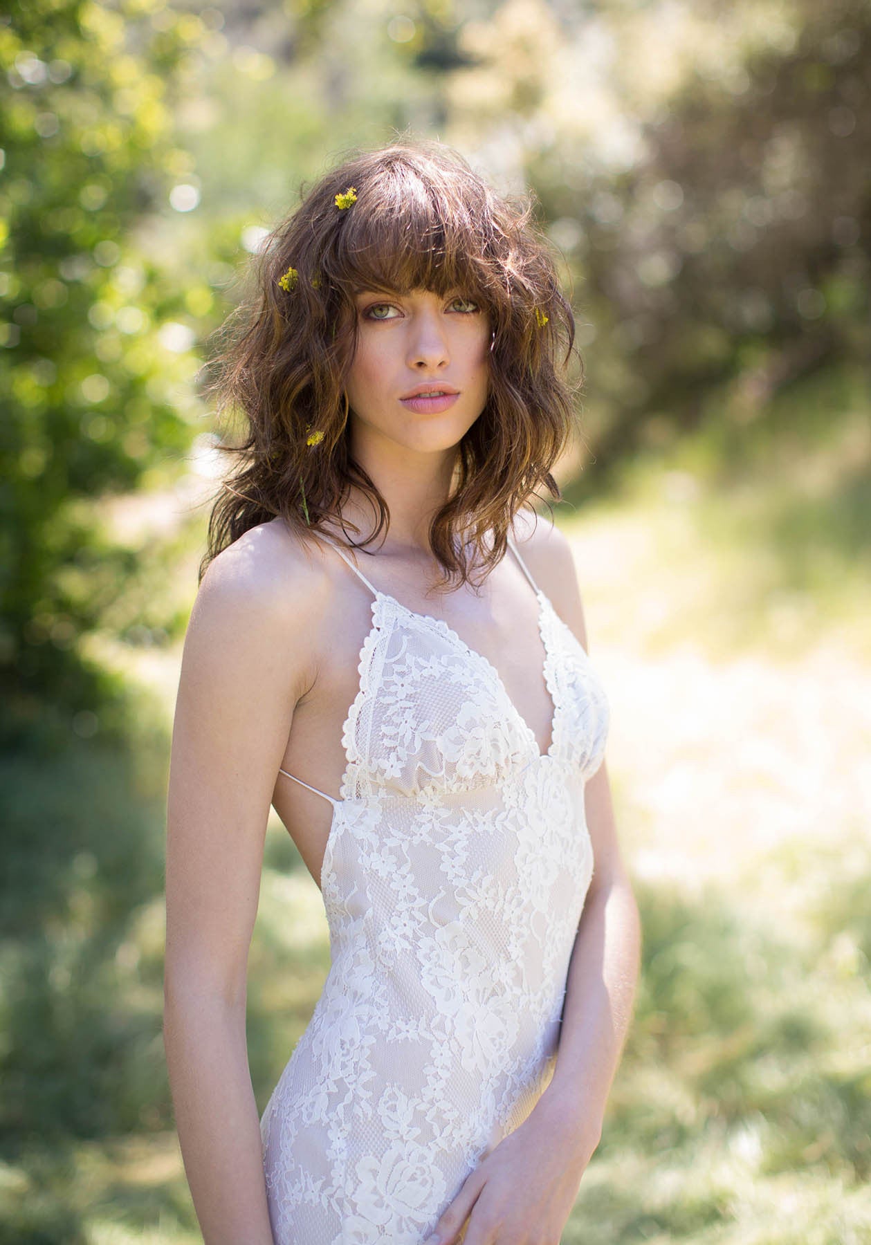 Marina chiffon popover 2025 lace gown