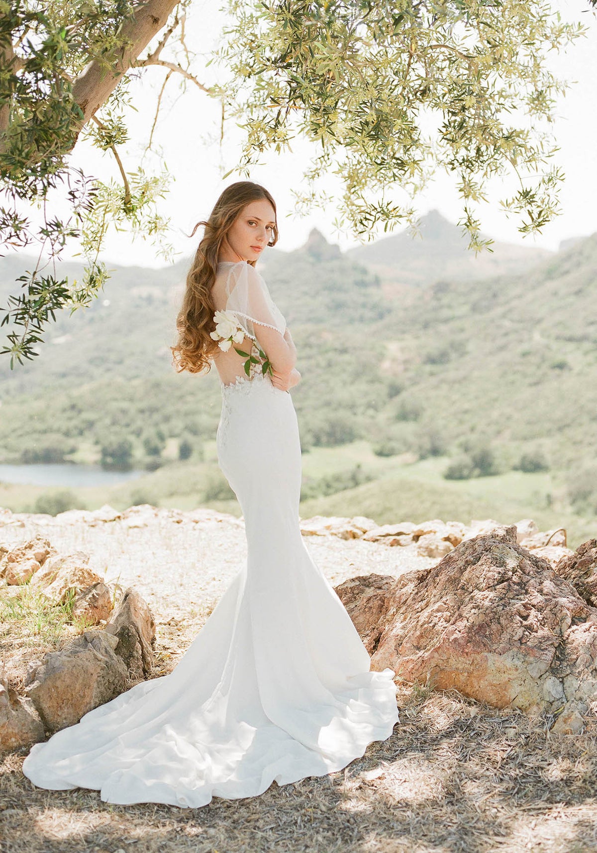 Claire Pettibone Romantique Merlot Lace Gown